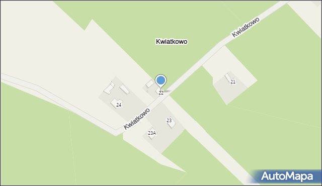 Kwiatkowo, Kwiatkowo, 22, mapa Kwiatkowo