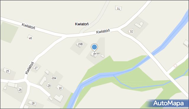 Kwiatoń, Kwiatoń, 37, mapa Kwiatoń