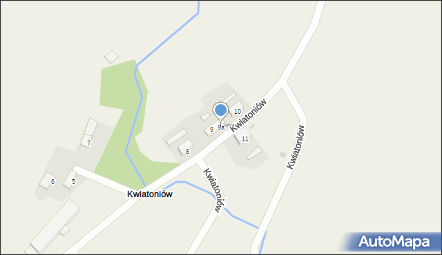 Kwiatoniów, Kwiatoniów, 9a, mapa Kwiatoniów