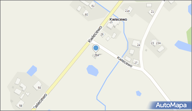 Kwiecewo, Kwiecewo, 26A, mapa Kwiecewo
