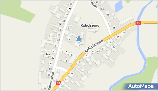 Kwieciszewo, Kwieciszewo, 4, mapa Kwieciszewo