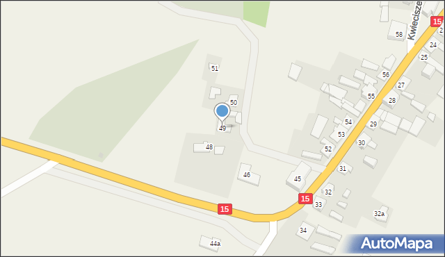 Kwieciszewo, Kwieciszewo, 49, mapa Kwieciszewo