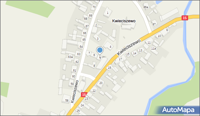 Kwieciszewo, Kwieciszewo, 5, mapa Kwieciszewo