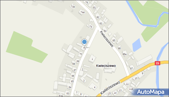 Kwieciszewo, Kwieciszewo, 71, mapa Kwieciszewo