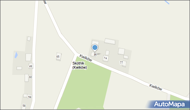 Kwików, Kwików, 35, mapa Kwików