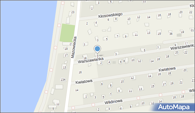 Łacha, Kwiatowa, 1, mapa Łacha