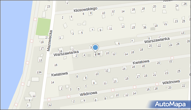 Łacha, Kwiatowa, 6, mapa Łacha