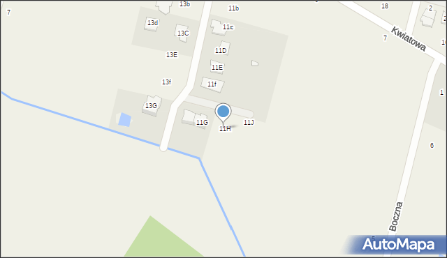 Łazy, Kwiatowa, 11H, mapa Łazy