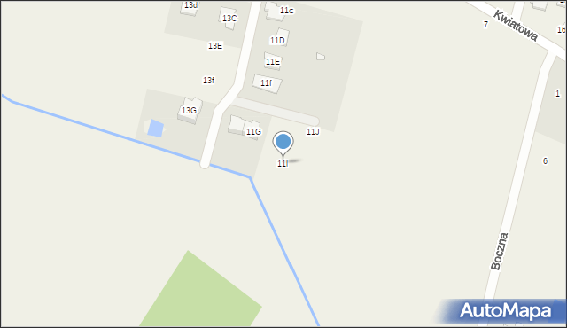 Łazy, Kwiatowa, 11l, mapa Łazy