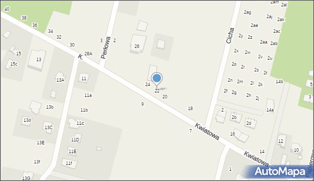 Łazy, Kwiatowa, 22, mapa Łazy