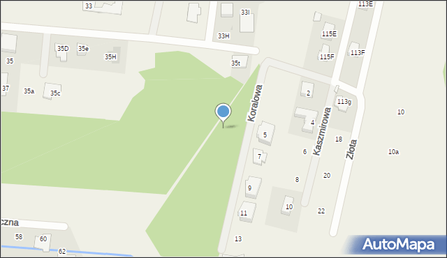 Łazy, Kwiatowa, 74, mapa Łazy