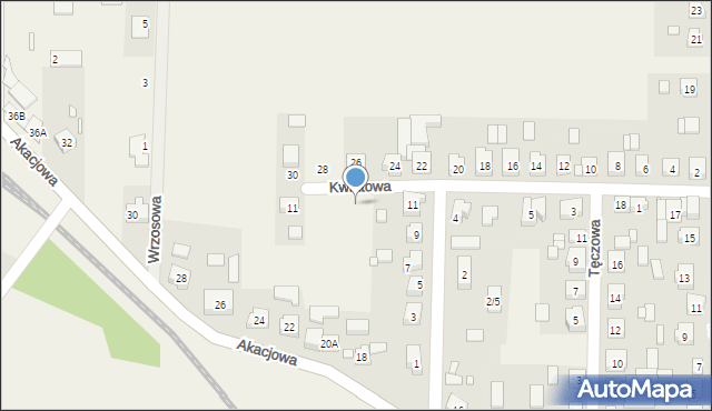 Łęka Opatowska, Kwiatowa, 7, mapa Łęka Opatowska