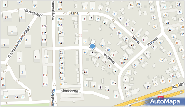 Leszno, Kwiatowa, 5, mapa Leszno