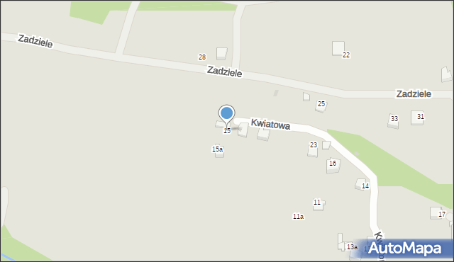 Limanowa, Kwiatowa, 15, mapa Limanowa