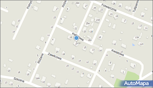 Łochów, Kwiatowa, 17, mapa Łochów