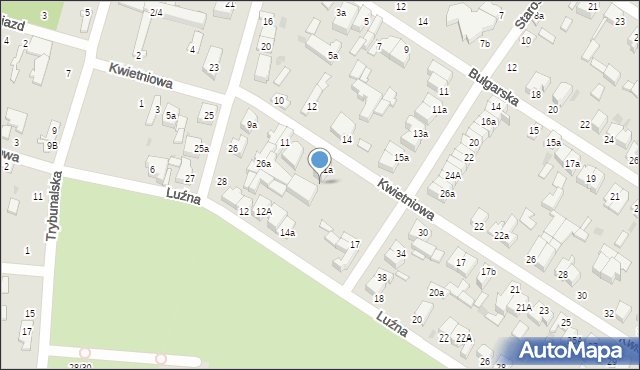 Łódź, Kwietniowa, 11b, mapa Łodzi