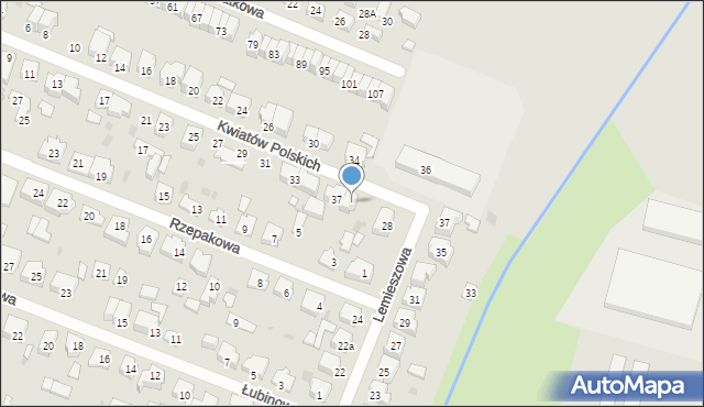 Łódź, Kwiatów Polskich, 41, mapa Łodzi