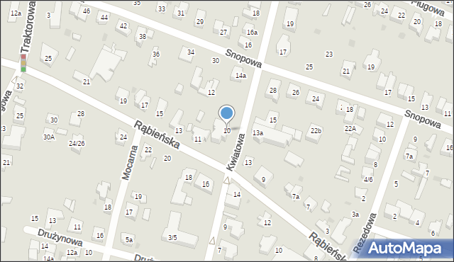 Łódź, Kwiatowa, 10, mapa Łodzi