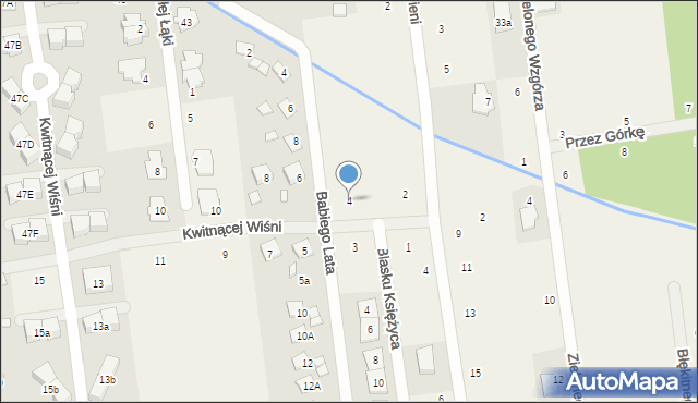 Łoziska, Kwitnącej Wiśni, 4, mapa Łoziska