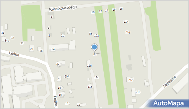 Lubaczów, Kwiatkowskiego Eugeniusza, 8b, mapa Lubaczów