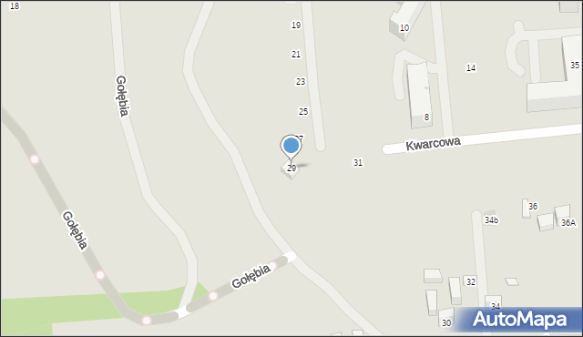 Lublin, Kwarcowa, 29, mapa Lublina