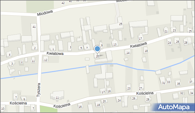 Lutogniew, Kwiatowa, 10, mapa Lutogniew