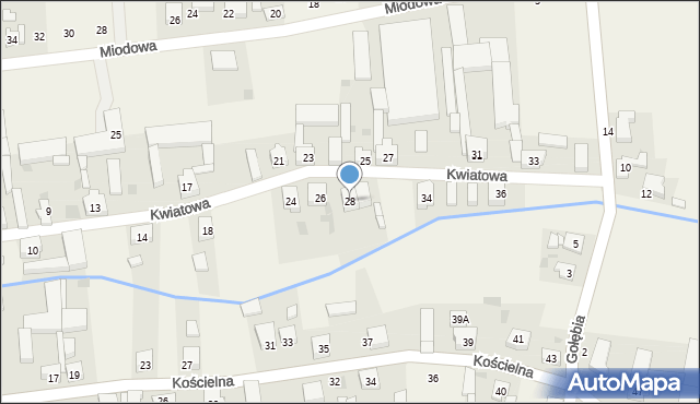 Lutogniew, Kwiatowa, 28, mapa Lutogniew