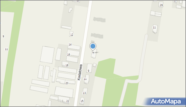 Łyski, Kwiatowa, 7, mapa Łyski