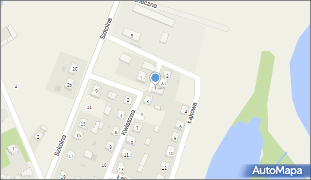 Mąkolno, Kwiatowa, 1a, mapa Mąkolno