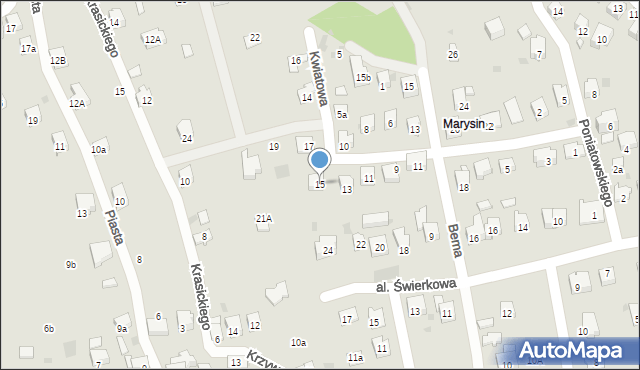 Maków Podhalański, Kwiatowa, 15, mapa Maków Podhalański