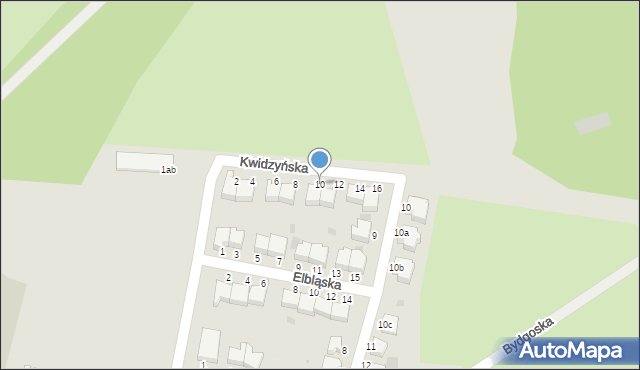 Malbork, Kwidzyńska, 10, mapa Malborka