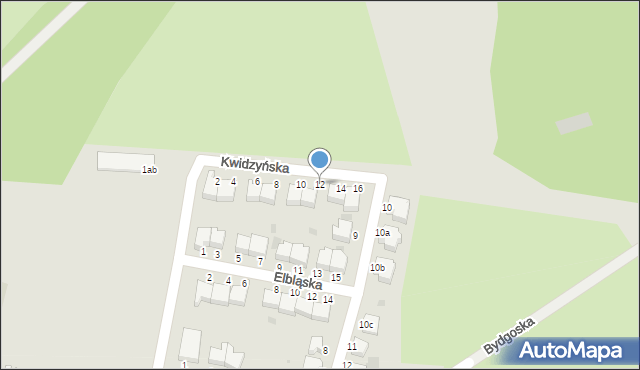 Malbork, Kwidzyńska, 12, mapa Malborka