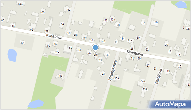 Mariew, Kwiatowa, 45, mapa Mariew