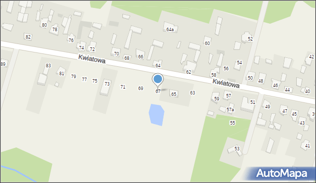 Mariew, Kwiatowa, 67, mapa Mariew