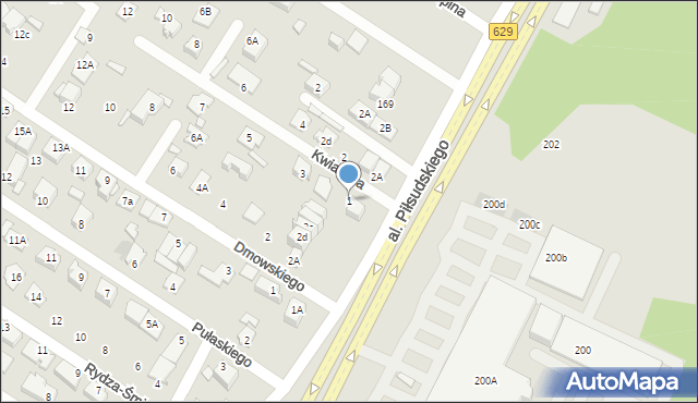 Marki, Kwiatowa, 1, mapa Marki
