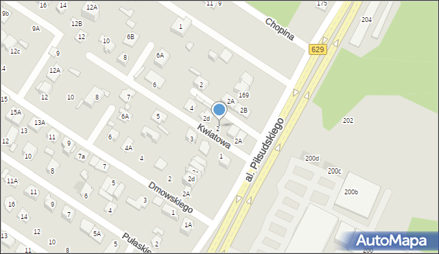 Marki, Kwiatowa, 2b, mapa Marki