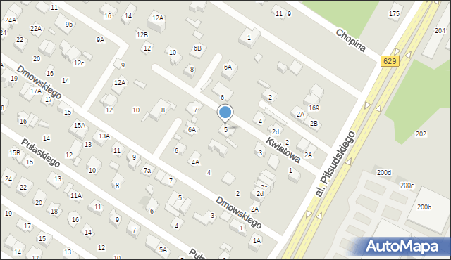 Marki, Kwiatowa, 5, mapa Marki