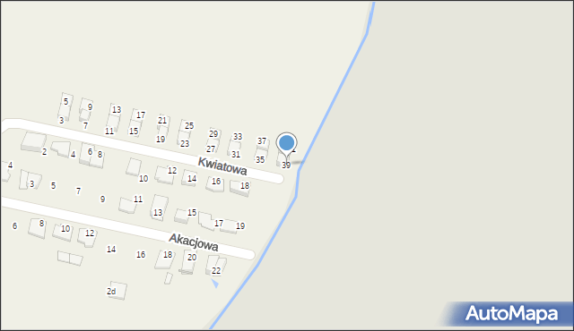 Mechnice, Kwiatowa, 39, mapa Mechnice