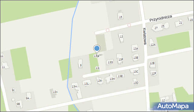 Michałów-Grabina, Kwiatowa, 13ja, mapa Michałów-Grabina