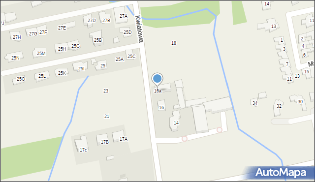 Michałów-Grabina, Kwiatowa, 16a, mapa Michałów-Grabina