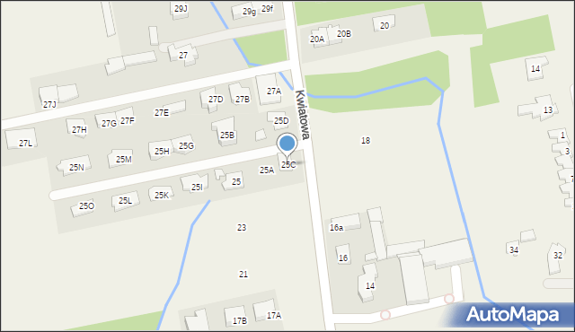 Michałów-Grabina, Kwiatowa, 25C, mapa Michałów-Grabina