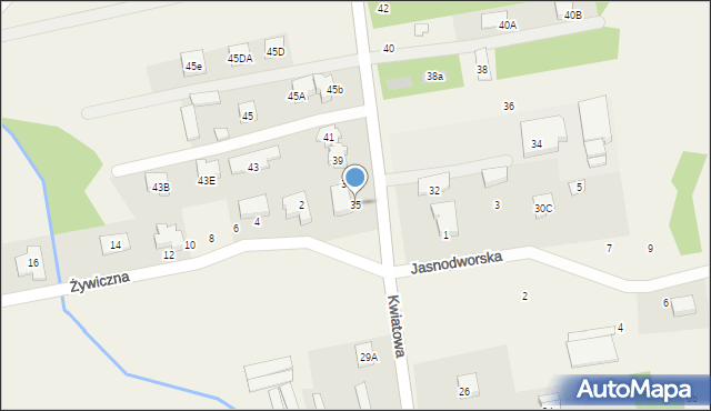 Michałów-Grabina, Kwiatowa, 35, mapa Michałów-Grabina