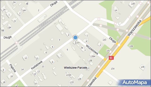 Michałów-Reginów, Kwiatowa, 3, mapa Michałów-Reginów