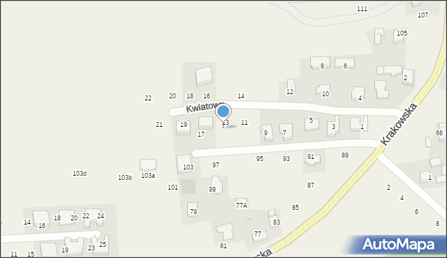Michałowice, Kwiatowa, 15, mapa Michałowice