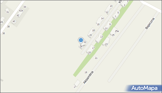 Michałowice-Wieś, Kwitnąca, 24, mapa Michałowice-Wieś