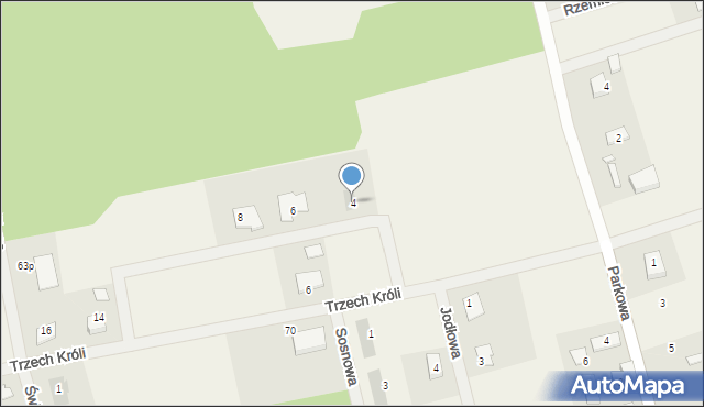 Międzybłocie, Kwiatowa, 4, mapa Międzybłocie