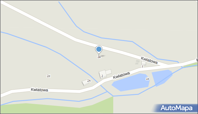 Mieroszów, Kwiatowa, 1a, mapa Mieroszów