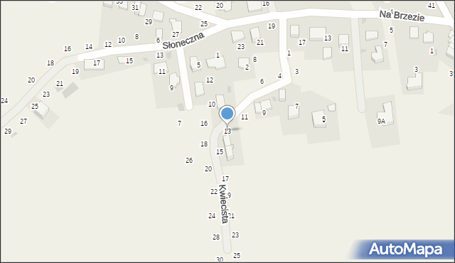 Modlniczka, Kwiecista, 13, mapa Modlniczka