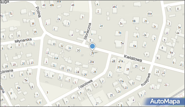 Mosty, Kwiatowa, 29, mapa Mosty