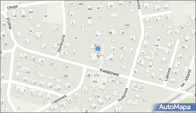 Mosty, Kwiatowa, 5a, mapa Mosty